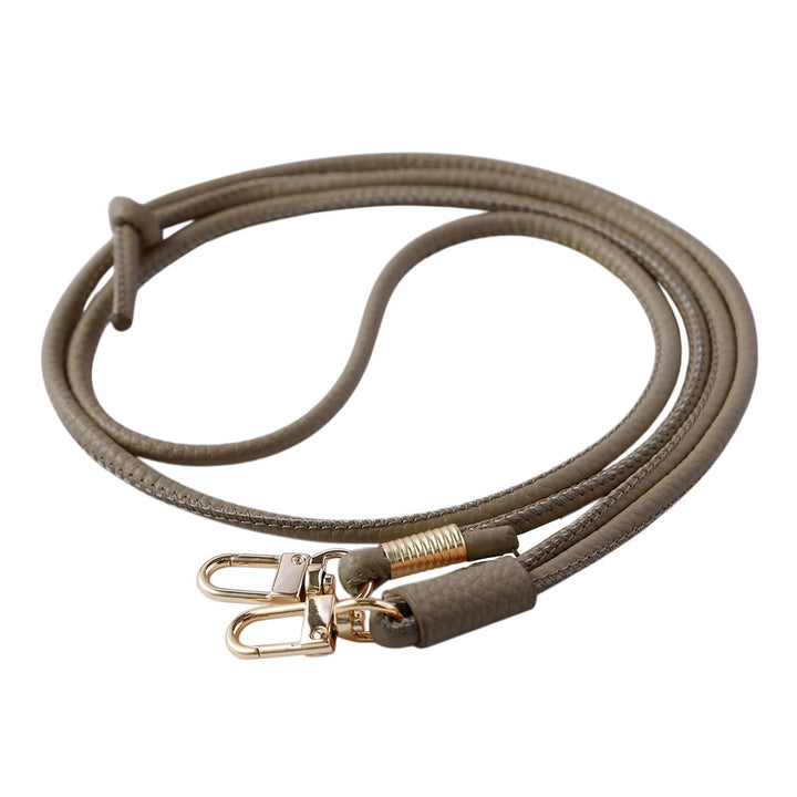 Vegan leather textured round cord shoulder strap