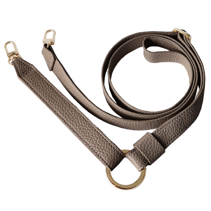 Vegan leather textured wide shoulder strap