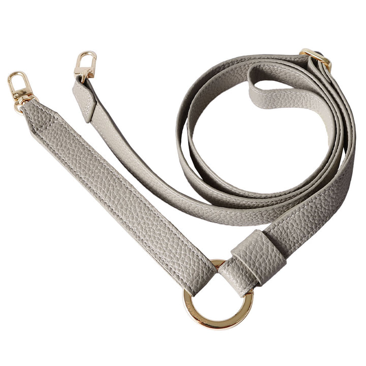 Vegan leather textured wide shoulder strap