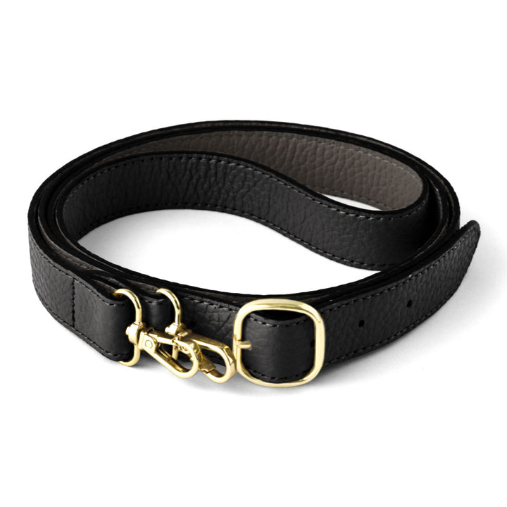 本革 イタリアンシュリンクレザー バイカラー 幅広ショルダーストラップ