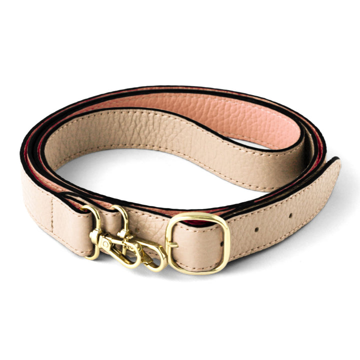 本革 イタリアンシュリンクレザー バイカラー 幅広ショルダーストラップ