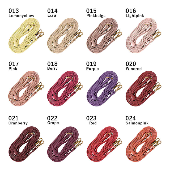 Genuine leather 32 colors Italian shrink leather selectable ribbon decoration shoulder strap