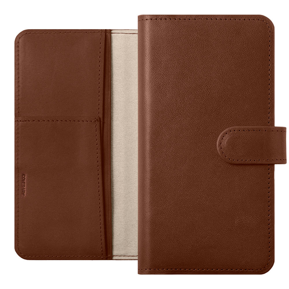 Étui portefeuille en cuir véritable en cuir Tochigi avec fonction support (avec ceinture) pour la série Xperia