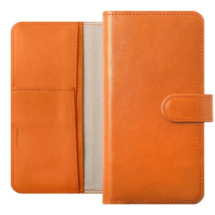 Étui portefeuille en cuir véritable en cuir Tochigi avec fonction support (avec ceinture)