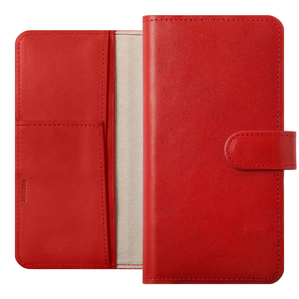 Étui portefeuille en cuir véritable en cuir Tochigi avec fonction support (avec ceinture)