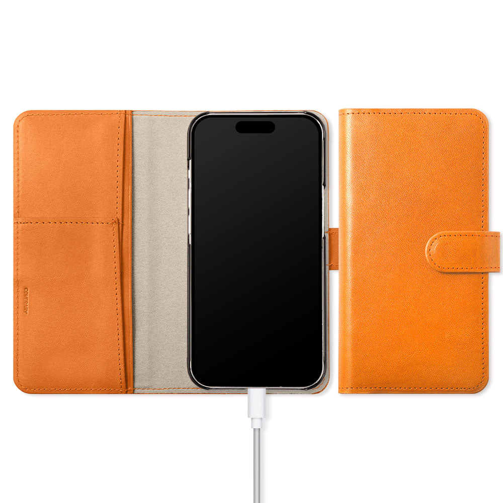 Genuine Leather Tochigi Leather Stand Function Notebook Case (with Belt) AQUOS Series