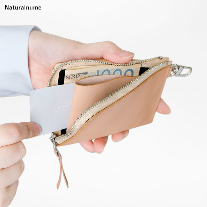 本革 栃木レザー カードポケット付き ミニウォレット 吊り下げフック付き