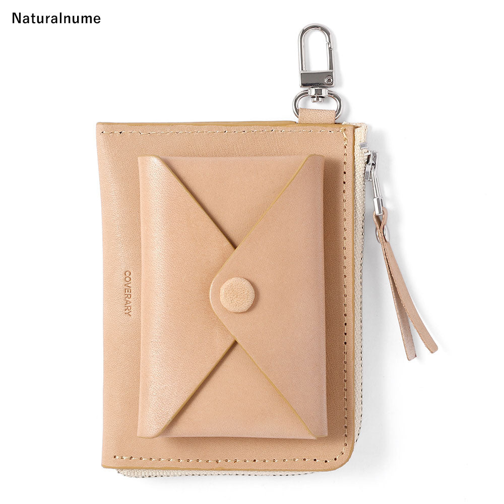 本革 栃木レザー カードポケット付き ミニウォレット 吊り下げフック付き