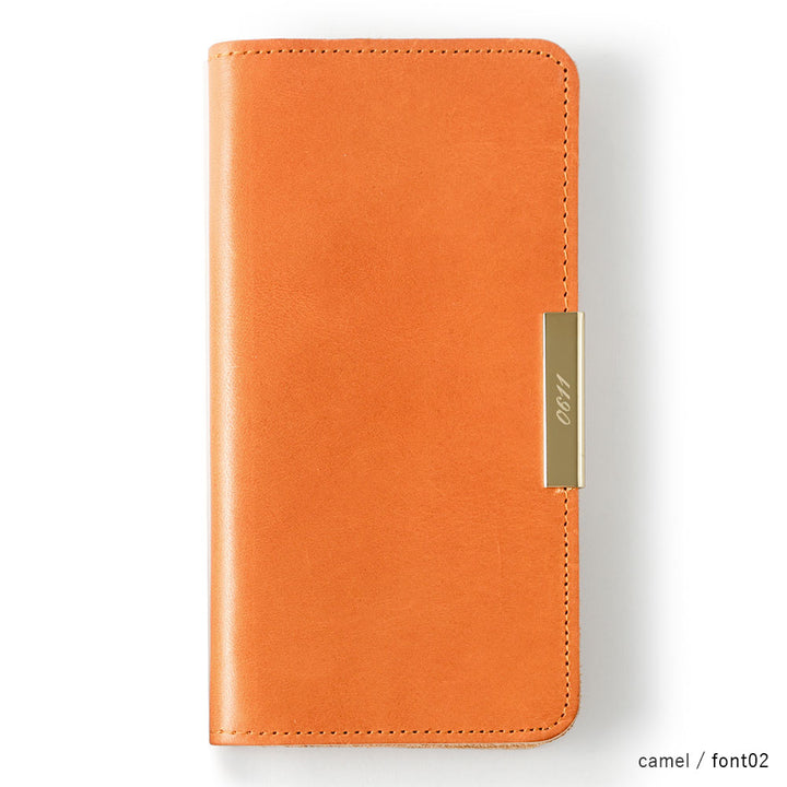 Genuine Leather Tochigi Leather Card Storage Laser Name Engraving Gold Frame Decoration Notebook Case