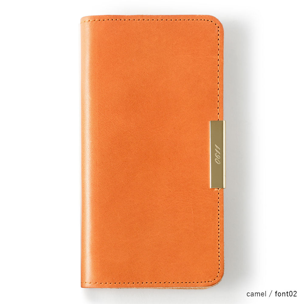 Cuir véritable cuir Tochigi Rangement cartes Nom imprimé Cadre doré décor Étui portefeuille pour série Galaxy