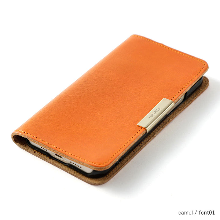 Étui portefeuille en cuir véritable en cuir Tochigi avec rangement pour cartes, nom imprimé, décoration cadre doré pour la série AQUOS