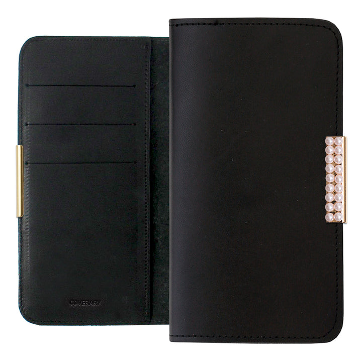 Genuine Leather Tochigi Leather Card Storage Pearl Frame Deco Notebook Case