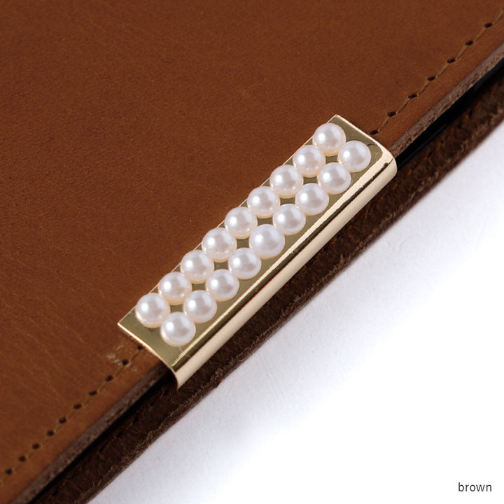 Genuine Leather Tochigi Leather Card Storage Pearl Frame Deco Notebook Case Google Pixel Series