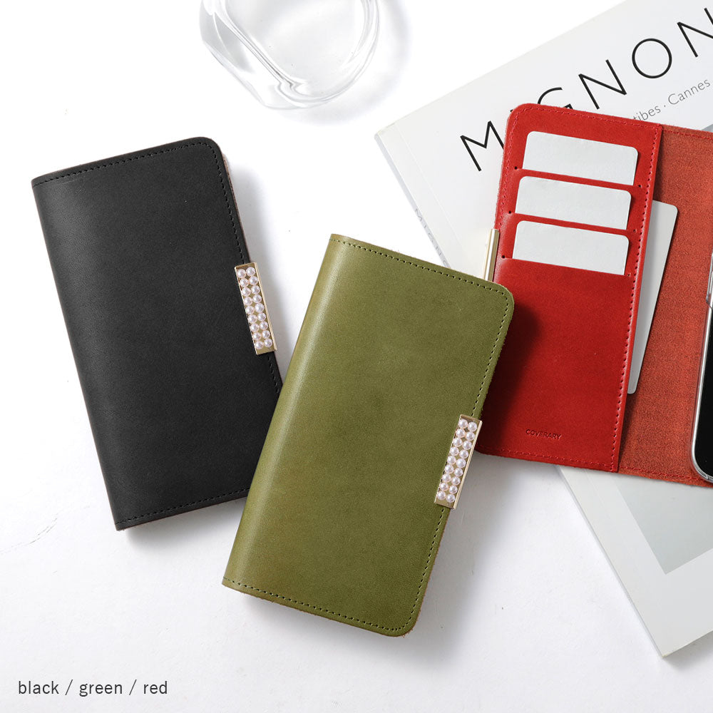 Genuine Leather Tochigi Leather Card Storage Pearl Frame Deco Notebook Case Google Pixel Series