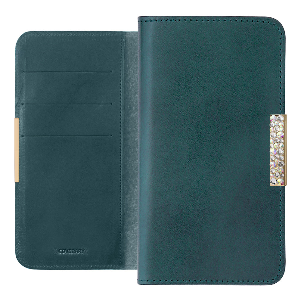 Genuine leather Tochigi leather card storage stone frame deco notebook-style case iPhone series