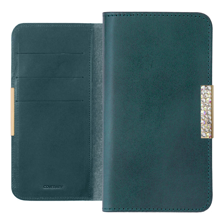 Genuine leather Tochigi leather card storage stone frame deco notebook-style case iPhone series