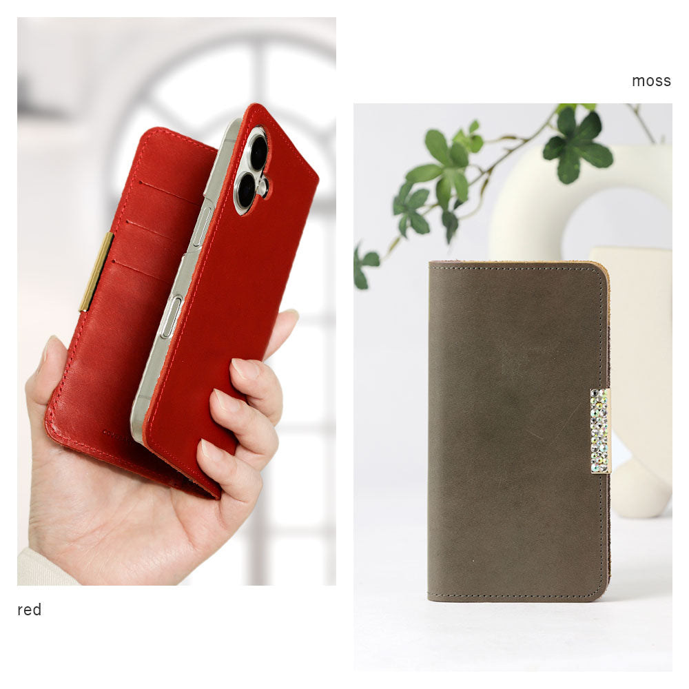Genuine leather Tochigi leather card storage stone frame deco notebook-style case Google Pixel series
