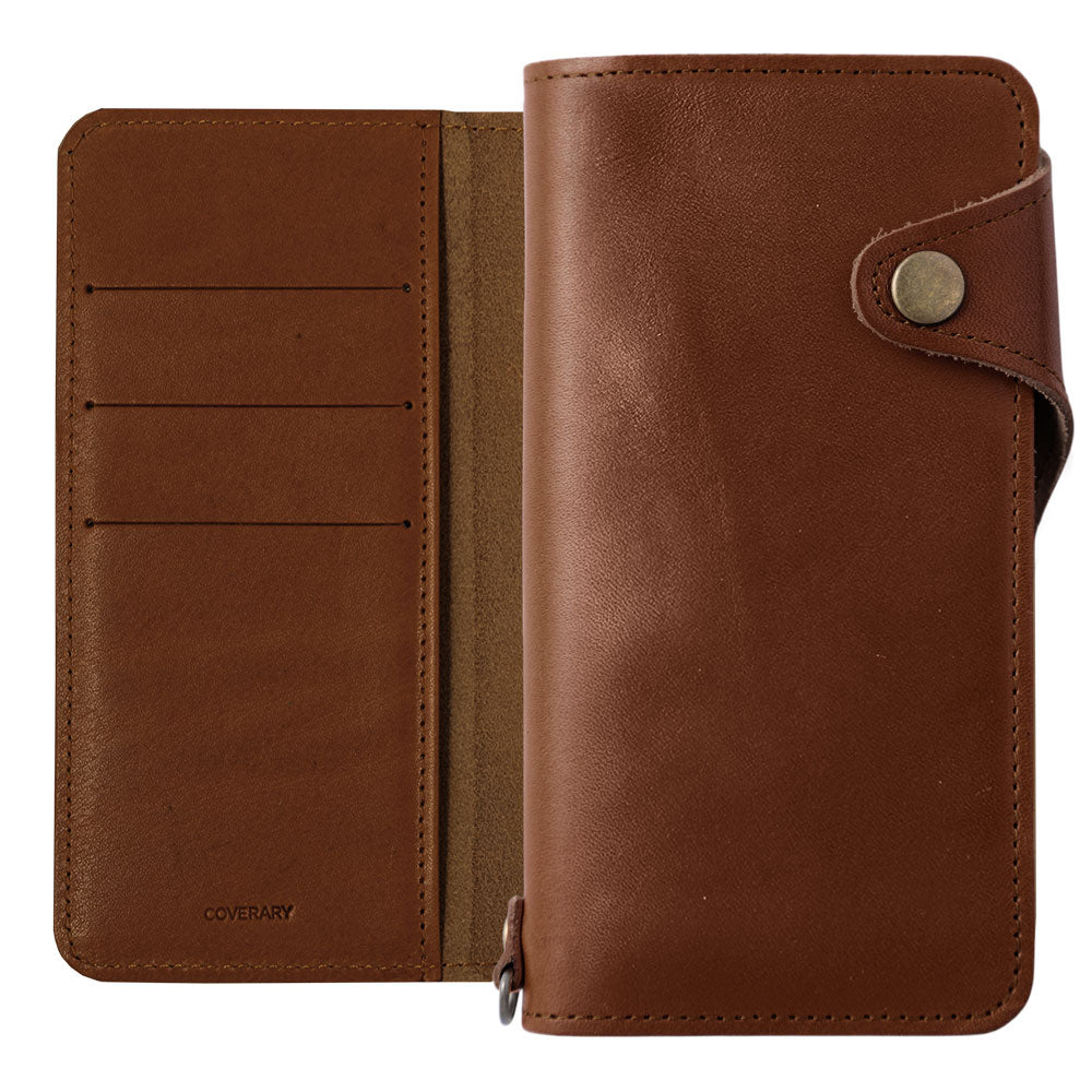 Cuir véritable cuir Tochigi cuir éthique rangement cartes étui portefeuille (avec ceinture) série Xperia