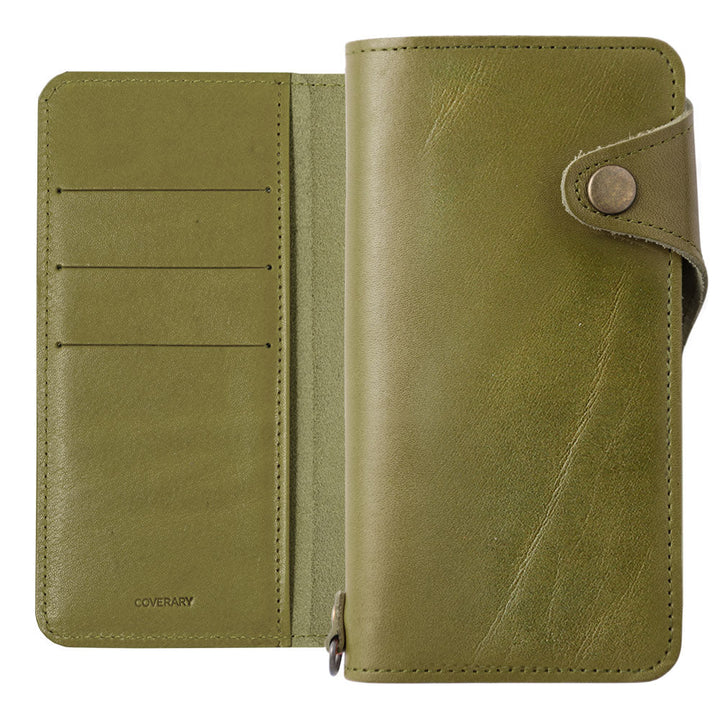 Genuine Leather Tochigi Leather Ethical Leather Card Storage Notebook Case (With Belt) AQUOS Series