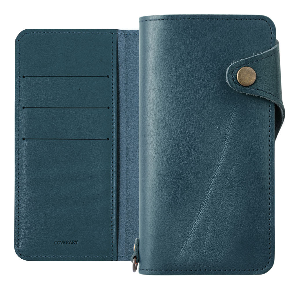 Genuine Leather Tochigi Leather Ethical Leather Card Storage Notebook Case (With Belt) AQUOS Series