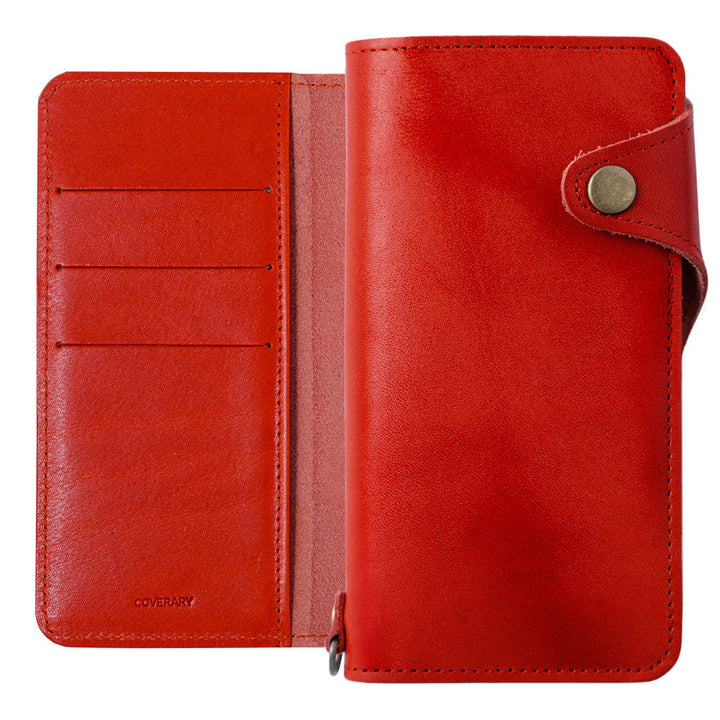 Genuine Leather Tochigi Leather Ethical Leather Card Storage Notebook Case (With Belt) AQUOS Series