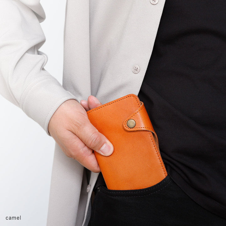 Genuine Leather Tochigi Leather Ethical Leather Card Storage Notebook Case (With Belt) AQUOS Series