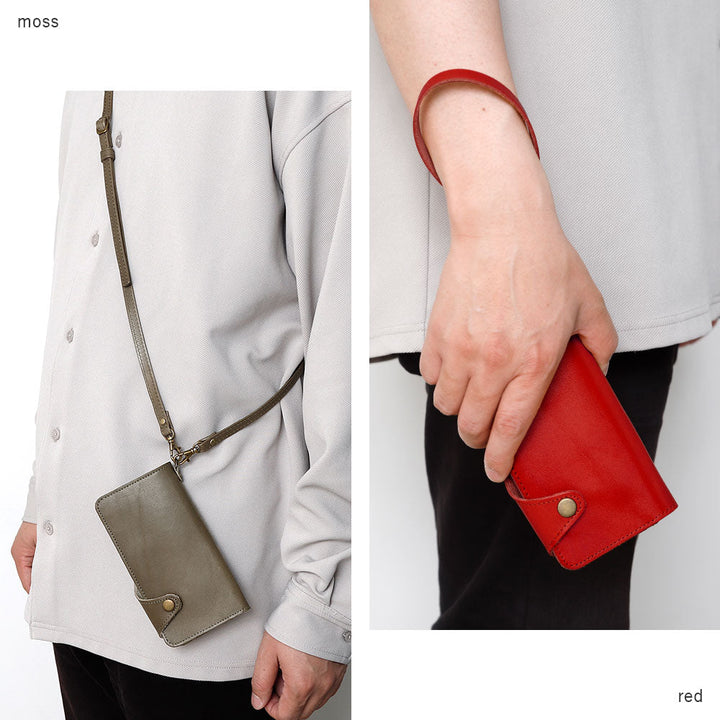 Cuir véritable cuir Tochigi cuir éthique rangement cartes étui portefeuille (avec ceinture) série Xperia