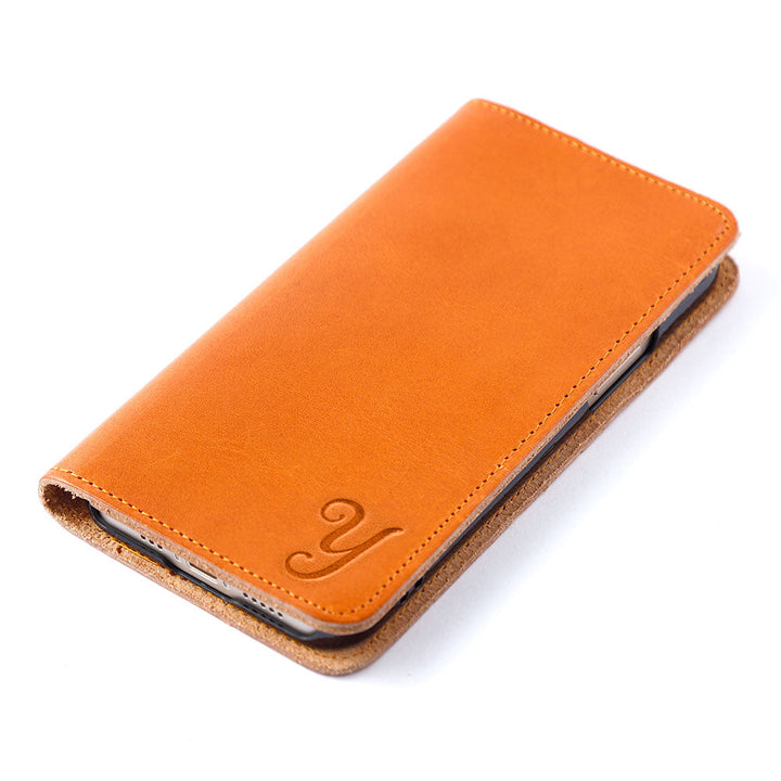 Étui portefeuille initial en cuir véritable cuir Tochigi pour la série AQUOS