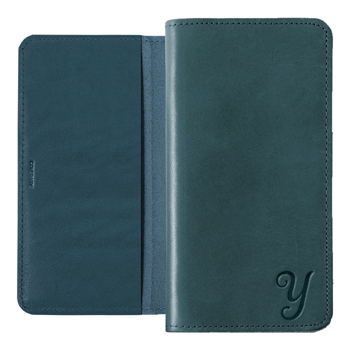 本革 栃木レザー イニシャル 手帳型ケース