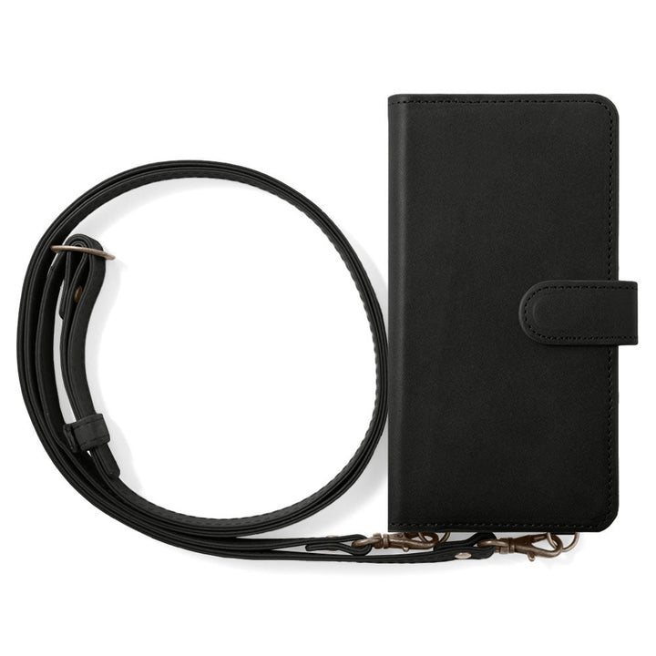 Étui portefeuille avec fonction support et bandoulière en cuir véritable cuir Tochigi (avec ceinture) pour la série Google Pixel