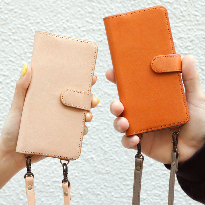 Étui portefeuille avec fonction support et bandoulière en cuir véritable cuir Tochigi (avec ceinture) pour la série Google Pixel