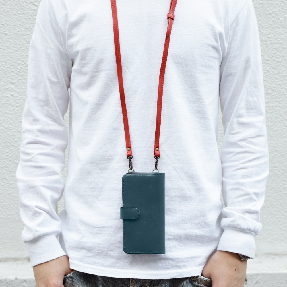 Étui portefeuille avec fonction support et bandoulière en cuir véritable cuir Tochigi (avec ceinture) pour la série Google Pixel