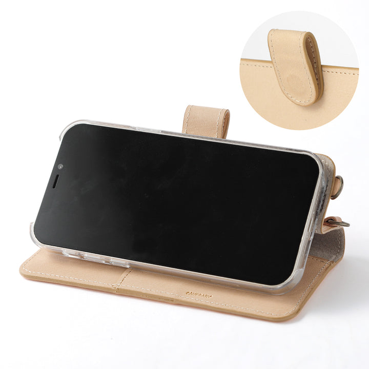 Étui portefeuille avec fonction support et bandoulière en cuir véritable cuir Tochigi (avec ceinture) pour la série Google Pixel