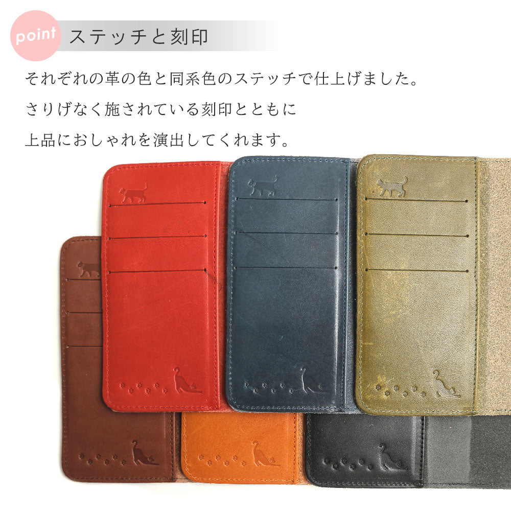 Genuine Leather Tochigi Leather Card Storage Cat Belt Notebook Case (with Belt) Google Pixel Series