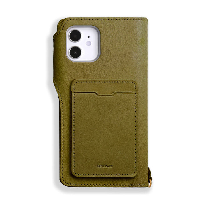 Étui portefeuille en cuir véritable en cuir Tochigi avec poche arrière au choix et rangement pour cartes (avec ceinture) pour la série AQUOS