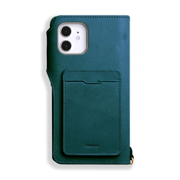 Étui portefeuille avec rangement pour cartes et poche arrière au choix en cuir véritable Tochigi (avec ceinture) pour la série Galaxy