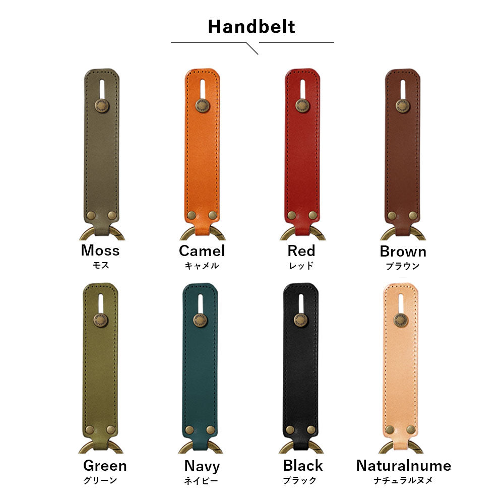 Genuine leather Tochigi leather hand belt attached notebook-style case