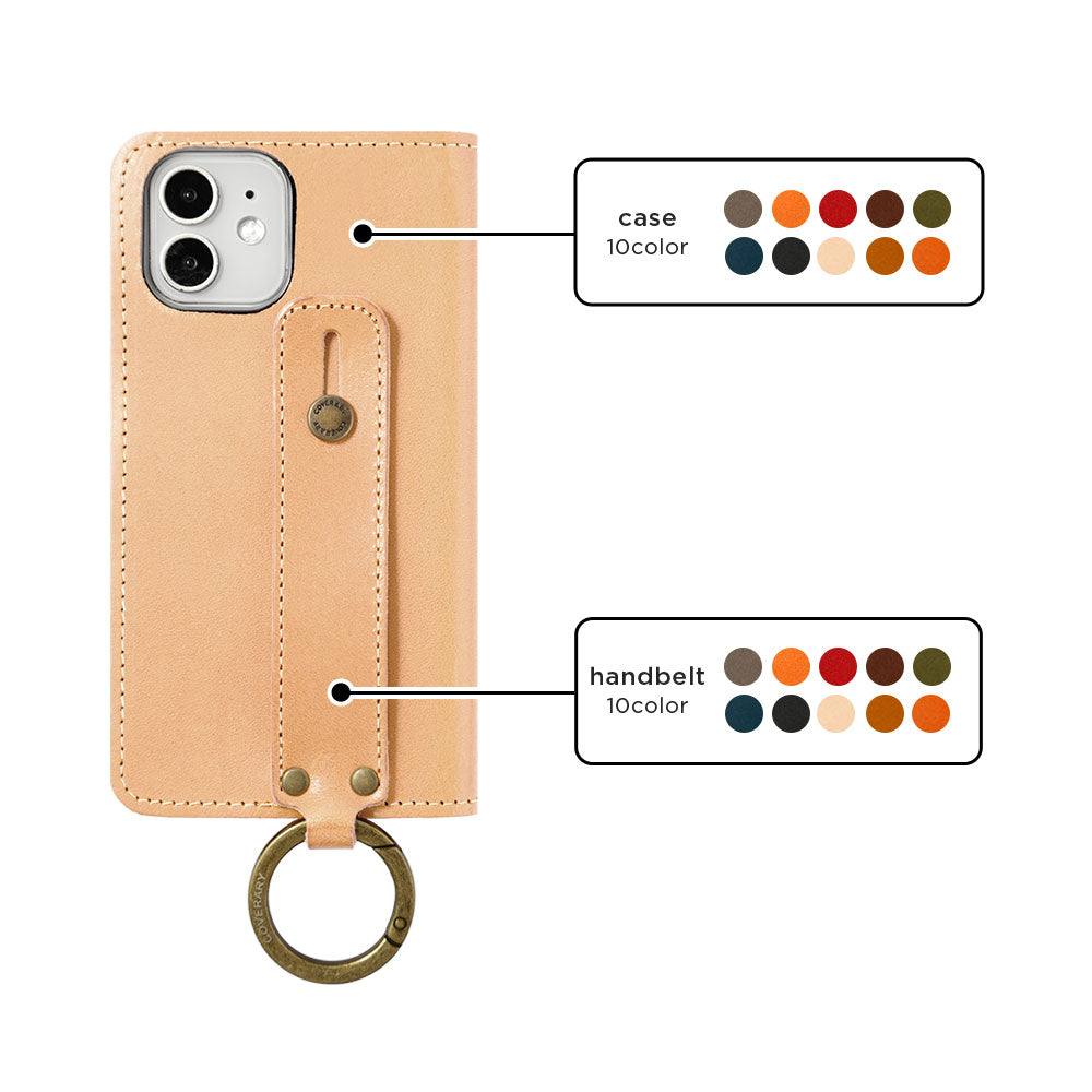 Genuine Leather Tochigi Leather Hand Belt Attached Notebook Case AQUOS Series