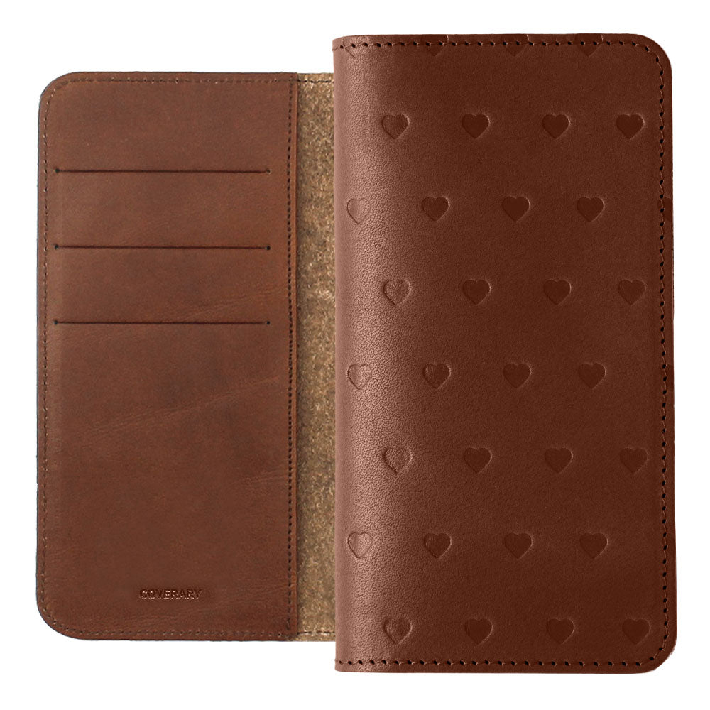 Genuine leather Tochigi leather card storage all-over embossed pattern notebook-style case for Google Pixel series