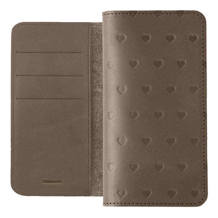Genuine Leather Tochigi Leather Card Storage All-Over Pattern Embossed Notebook Case