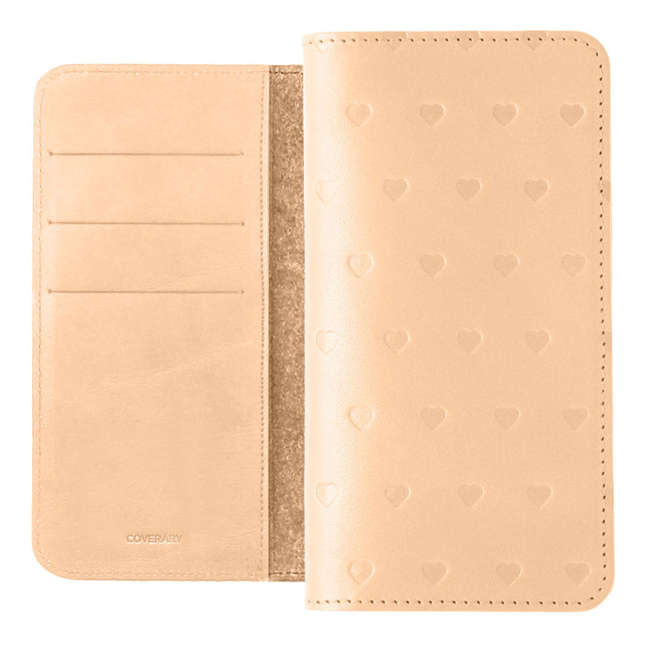 Genuine Leather Tochigi Leather Card Storage All-Over Pattern Embossed Notebook Case