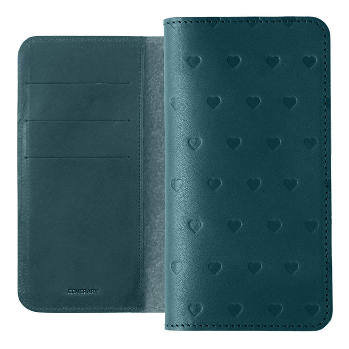 Genuine Leather Tochigi Leather Card Storage All-Over Pattern Embossed Notebook Case