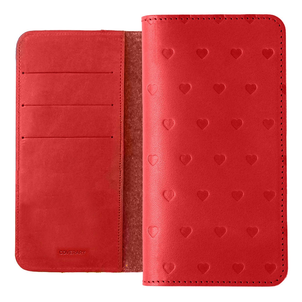 Genuine Leather Tochigi Leather Card Storage All-Over Pattern Embossed Notebook Case