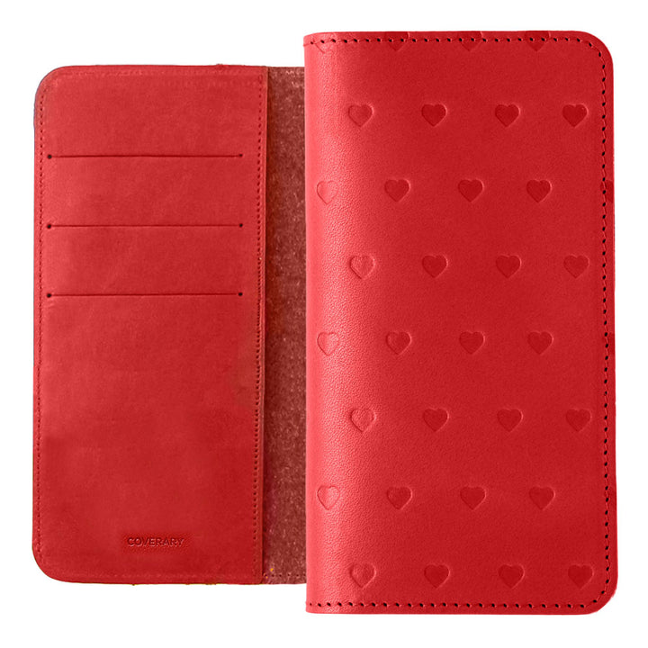 Genuine Leather Tochigi Leather Card Storage All-Over Pattern Embossed Notebook Case