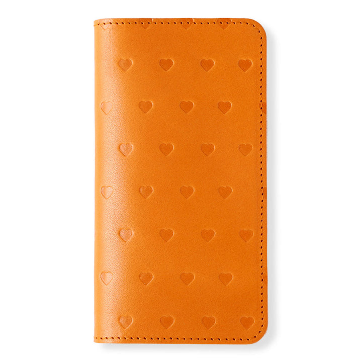 Genuine leather Tochigi leather card storage all-over embossed pattern notebook-style case AQUOS series