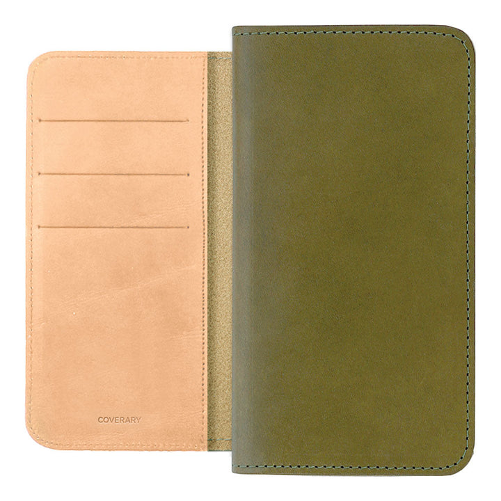 Genuine Leather Tochigi Leather Card Storage Bicolor Notebook Case AQUOS Series