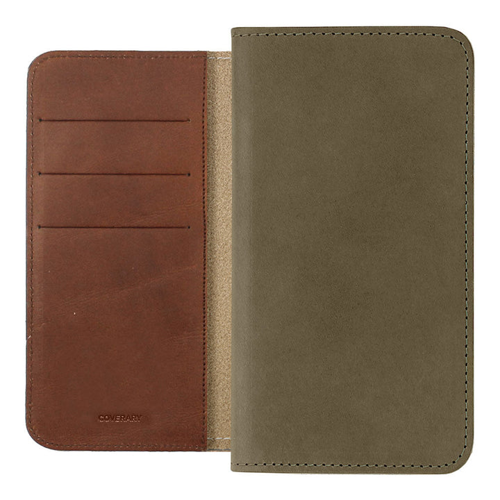Genuine Leather Tochigi Leather Card Storage Bicolor Notebook Case AQUOS Series