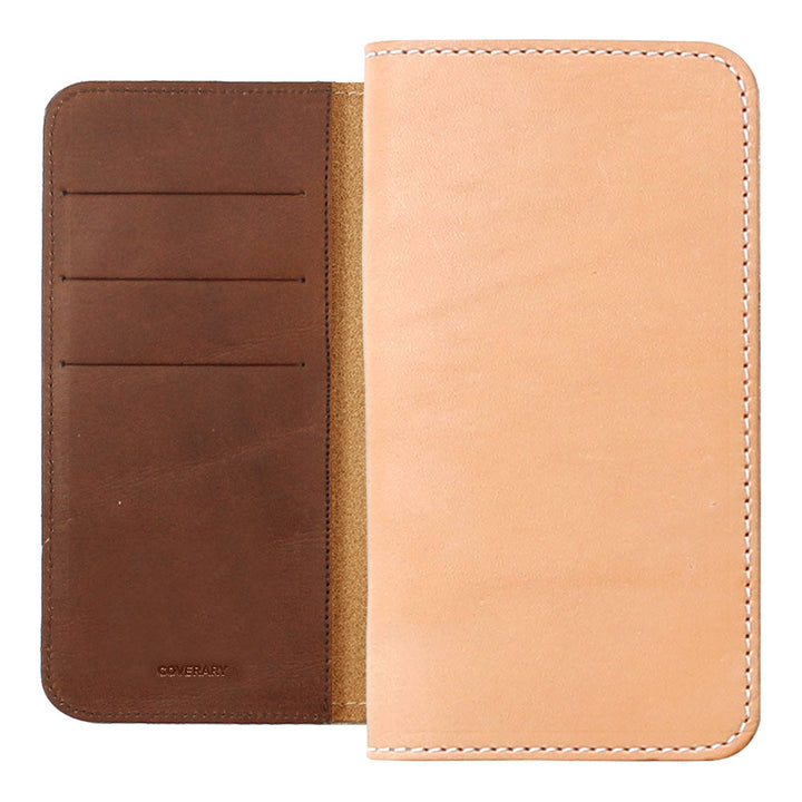 Genuine Leather Tochigi Leather Card Storage Bicolor Notebook Case AQUOS Series