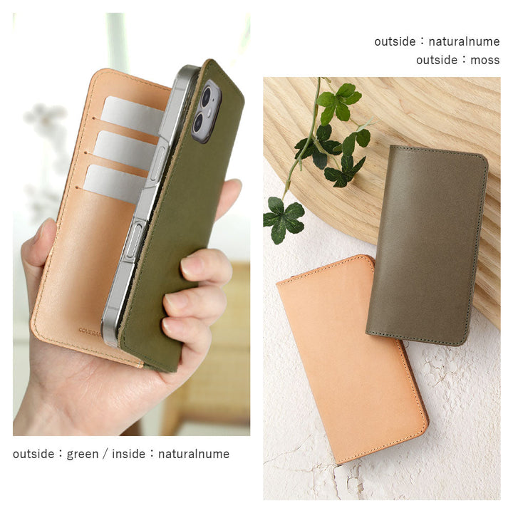 Genuine Leather Tochigi Leather Card Storage Bicolor Notebook Case AQUOS Series