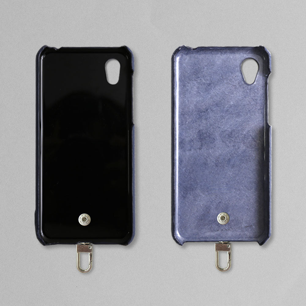 Ensemble de 3 pièces en cuir véritable Tochigi Leather A avec étui pour écouteurs et sangle d'épaule à anneau, étui arrière pour la série Xperia